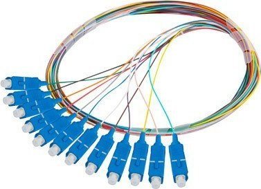 Pigtail fibër optike Lanberg SM SC UPC, set 12x, 2m, shumëngjyrësh