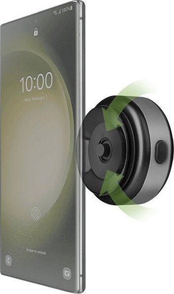 Mbajtëse telefoni për makinë Energea AirLock, induksion, univerzale, e zezë blu