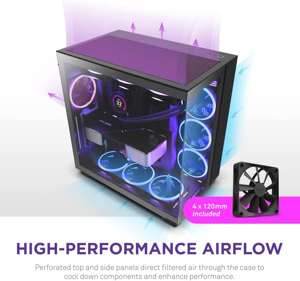 Kasë NZXT H9 Flow - E zezë
