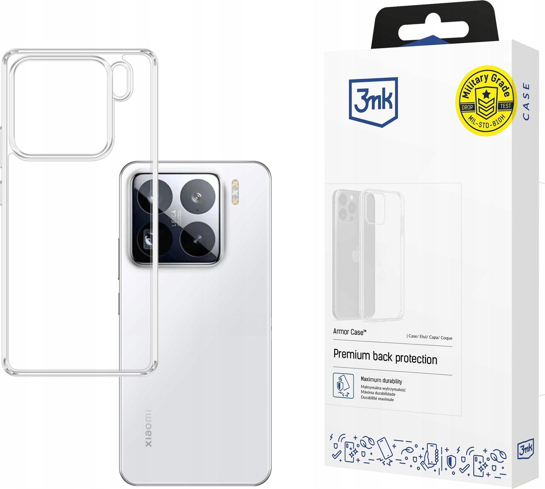 Mbulesë telefoni 3mk Armor Case Xiaomi 15 Pro, anti goditje, cepa të përforcuar, e zezë