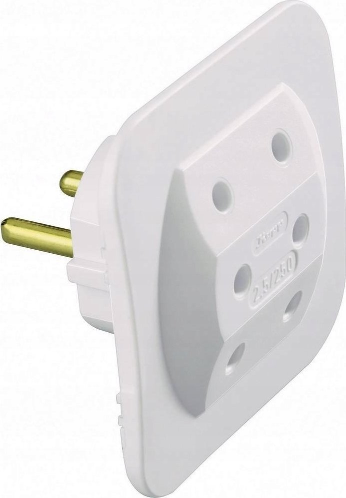 Adapter prizash Kopp Europe to Europe, 3 në 1, 2.5A, i bardhë