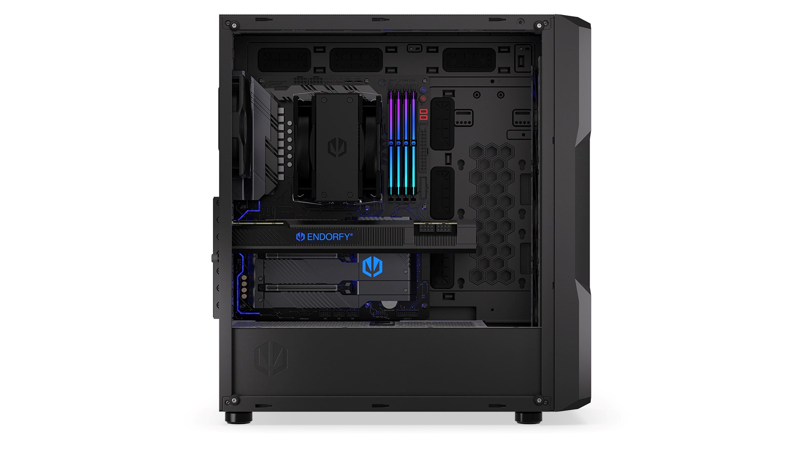 Kornizë kompjuteri Endorfy Regnum 400 Air, ATX E-ATX, xham i temperuar, e zezë