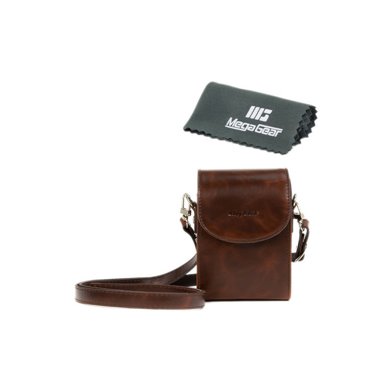 Leather Digital Camera Case Dark Brown