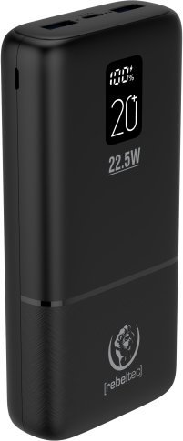 Powerbank Rebeltec P20 LCDPD, 20000mAh, 22.5W, i zi