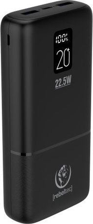 Powerbank Rebeltec P20 LCDPD, 20000mAh, 22.5W, i zi