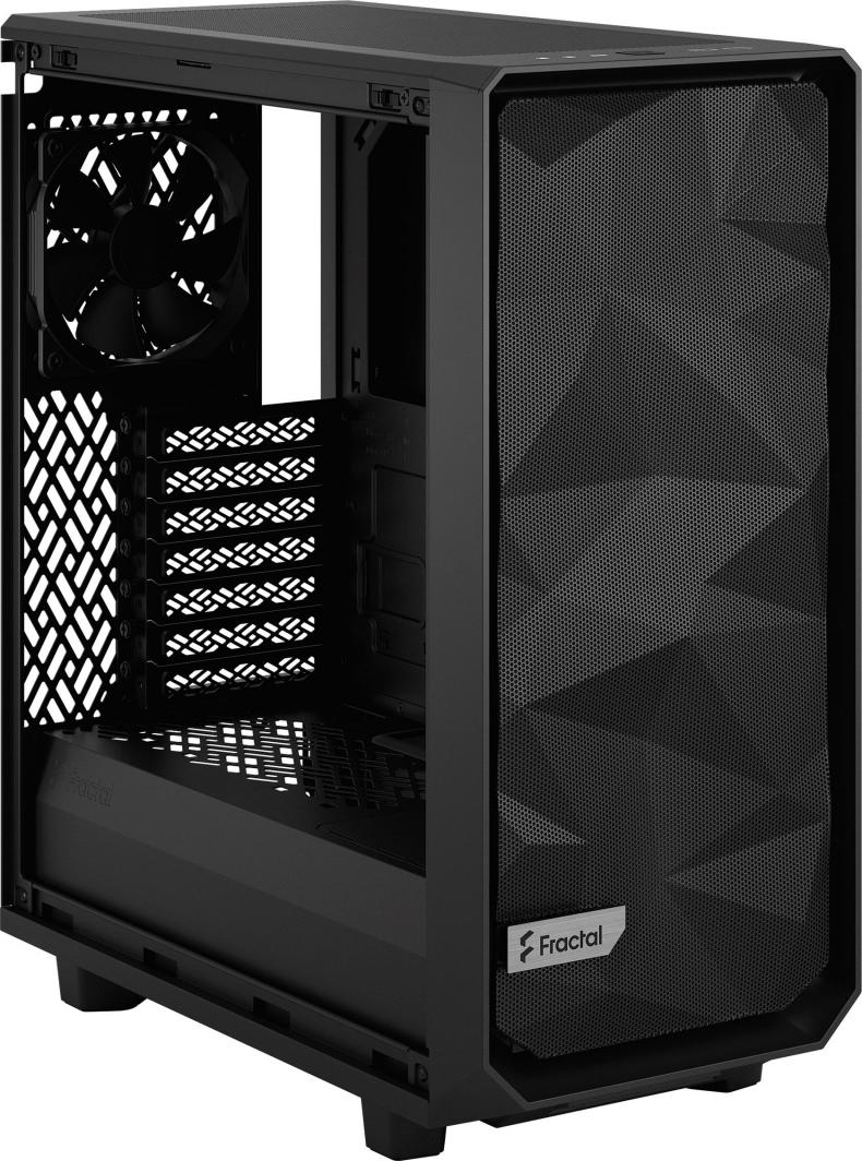 Kasë Fractal Design Meshify 2 Compact Solid, e zezë, Midi Tower