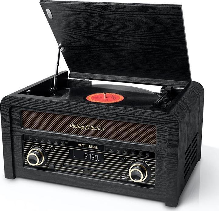Sistem muzikor Muse MT-115W, gramafon, CD, Bluetooth, kafe