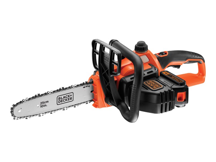 Sharrë zinxhiri pa kabllo Black&Decker GKC1825L20, 18V, shufër 25cm, portokalli
