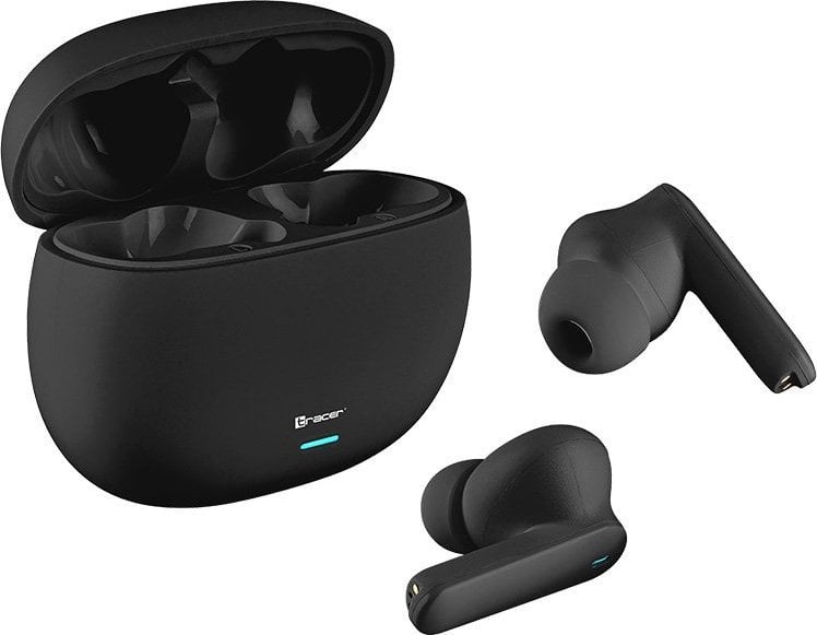 Kufje wireless Tracer S1 ANC TWS, Bluetooth 5.3, me kuti karikimi, të zeza