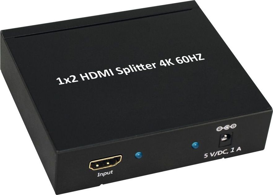 Ndarës HDMI Secomp VALUE 2x, 4K 60Hz, desktop, i zi