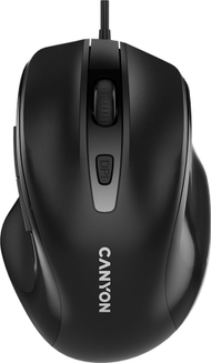 Mouse Canyon M-6, me kabllo, optik, i zi
