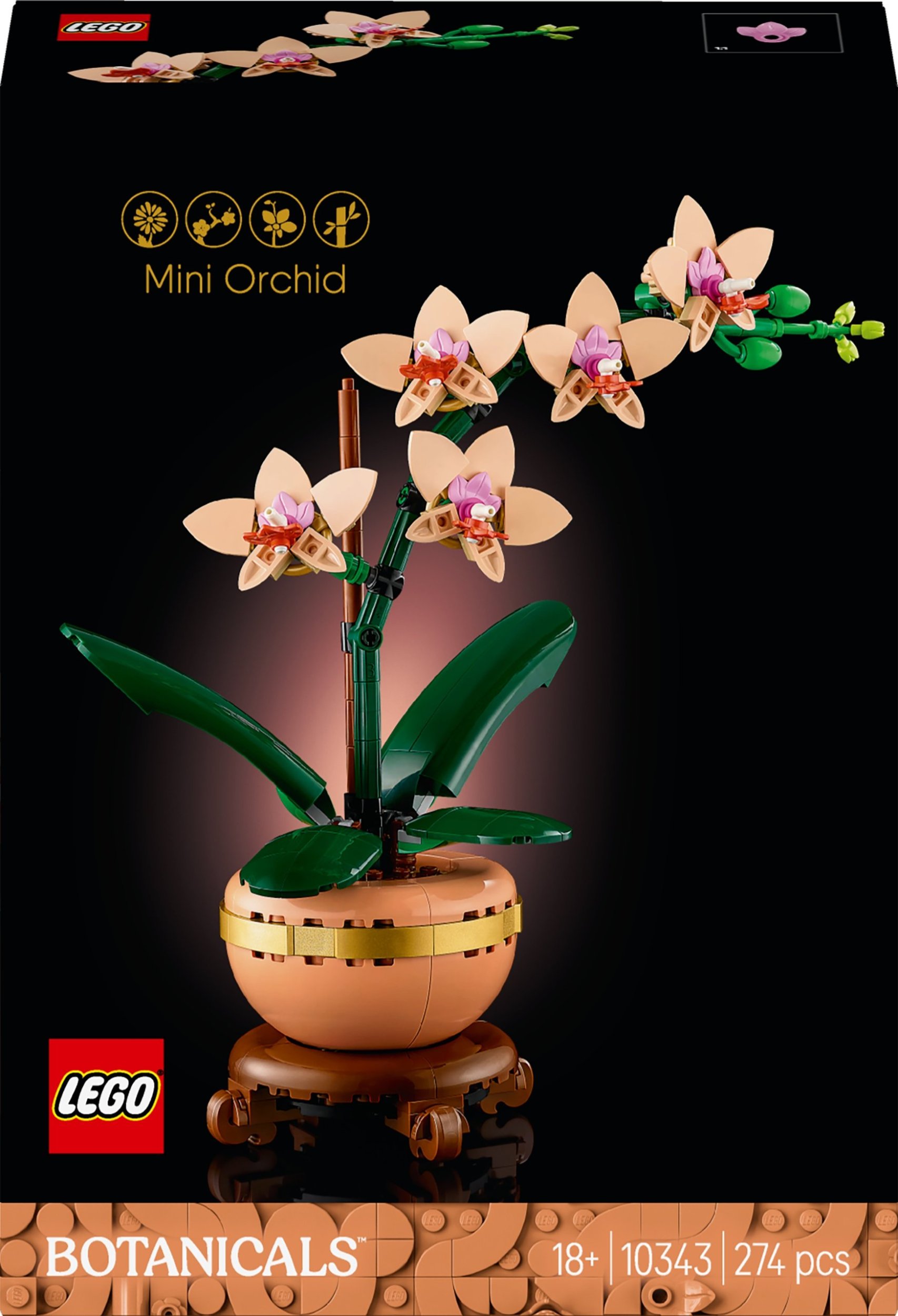 Set LEGO Mini Orchid, dekorativ, orkide, shumëngjyrësh