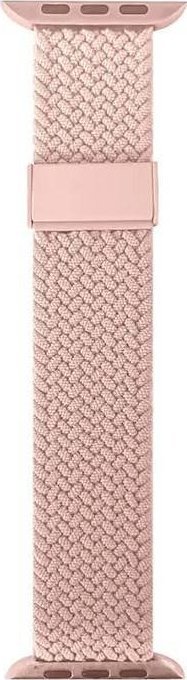 Rrip dore Puro Loop për Apple Watch 38/40/41mm, najlon i gërshetuar, rozë