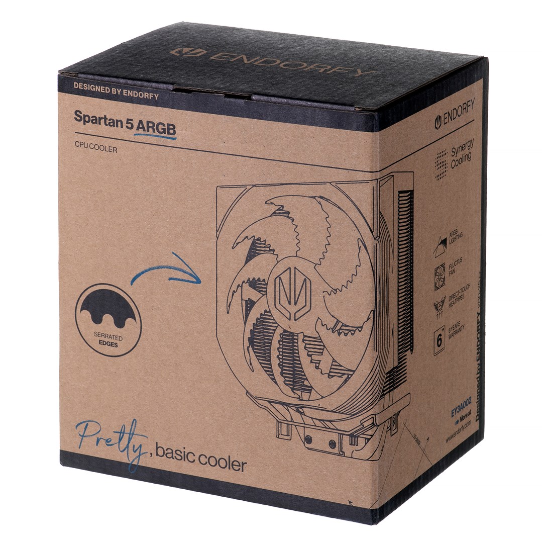 Ftohës procesori Endorfy Spartan 5 ARGB, 120mm, AM5/LGA1700, i zi