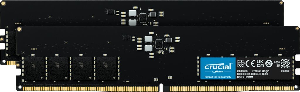 Memorie Crucial DDR5, 64 GB, 5200 MHz, CT2K32G52C42U5