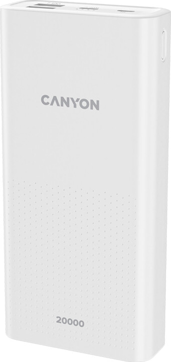 [OUTLET] Powerbank CANYON PB-2001, 20000mAh Li-poly, i bardhë
