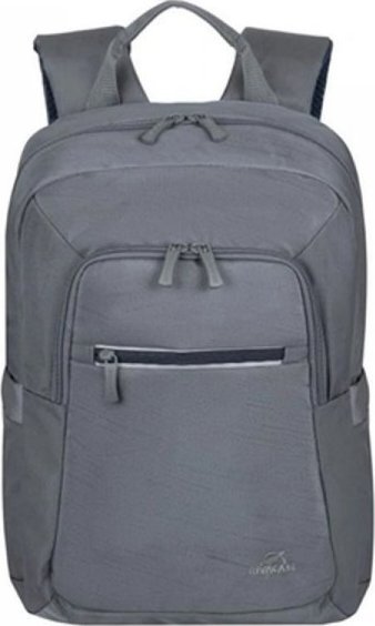 Çantë shpine RivaCase ECO Alpendorf 7523, për laptop 13.3"-14", material i papërshkueshëm nga uji rPET, gri