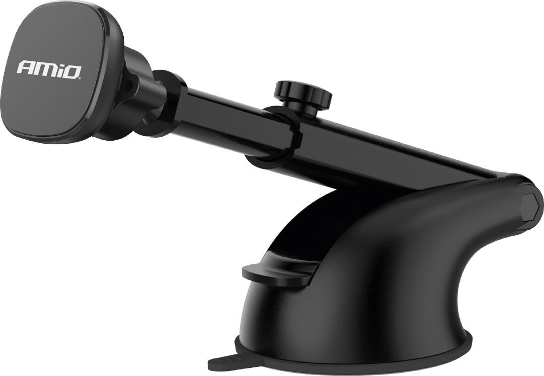 Mbajtëse magnetike telefoni AMiO 03788, universale, rrotullim 360°, e zezë