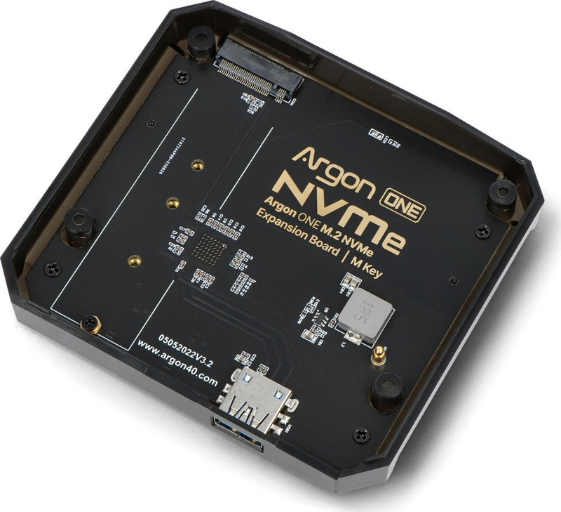 Pllakë zgjeruese Argon40 Argon One M.2 NVMe, për Raspberry Pi 4B, e zezë