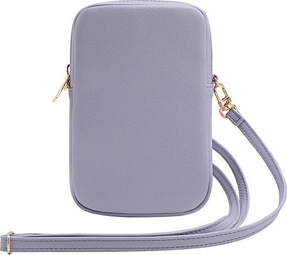 Çantë portofol për telefon Guess 4G Zip Triangle, universale, me rrip, vjollcë