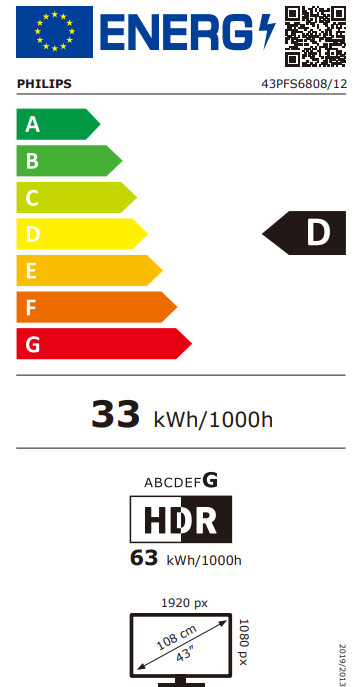 Televizor Philips 43PFS6808, 43" (108cm), Full HD, i zi