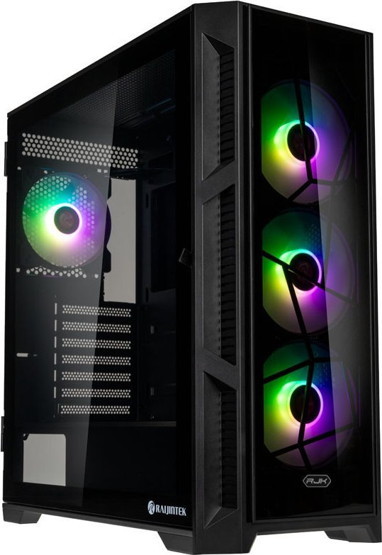 Kasë Raijintek PONOS Ultra Midi-Tower, Tempered Glass, e zezë
