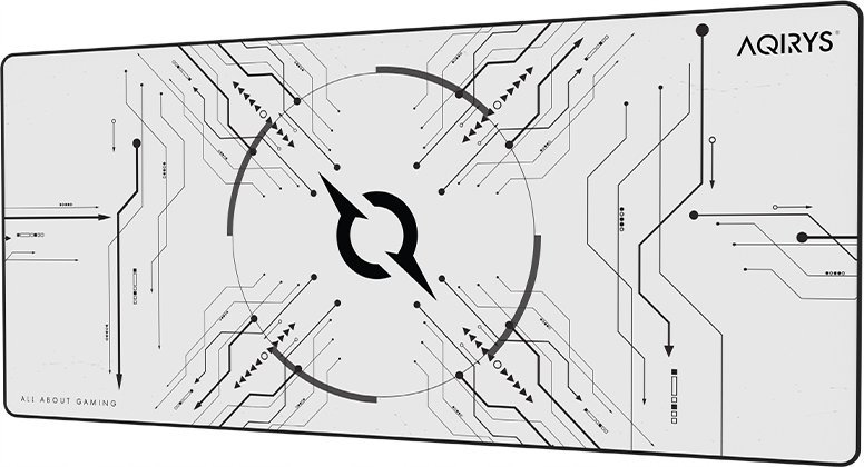 Mousepad gaming AQIRYS Gruis White, XL, i bardhë