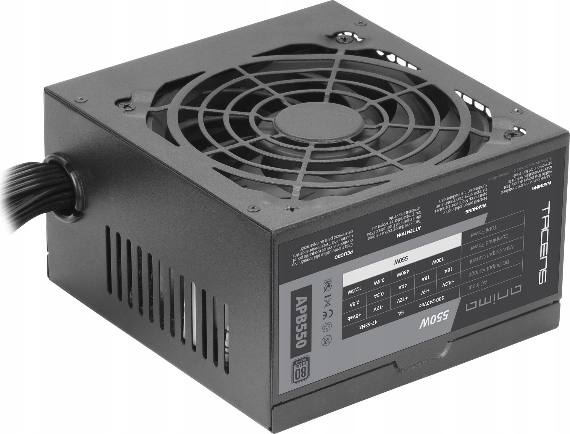 Furnizim energjie Tacens APB550B, 550W, ATX 20+4 pin, i zi