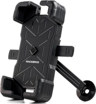 Mbajtëse telefoni për motoçikletë Rockbros 25210030007, 4.5-7.2", montim në pasqyrë, e zezë