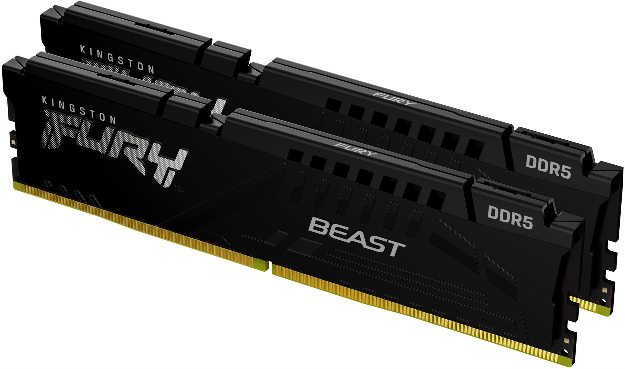 Memorie RAM Kingston FURY Beast, 64GB DDR5 5200MT/s, kit 2x32GB CL40, e zezë