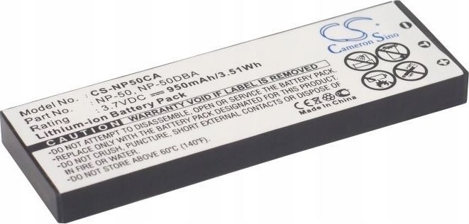 Рикабилна батерија за камера Cameron Sino CS-NP50CA, Li-ion, 950mAh, црна
