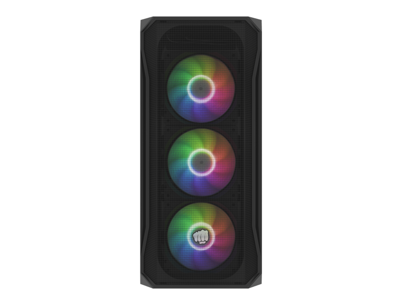 Kasa kompjuterike Fury Shobo SH4F, ATX Mid Tower, 4 ventilatorë RGB, xham i temperuar, e zezë