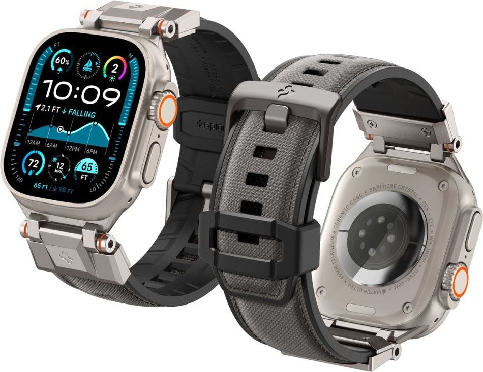 Rrip ore Apple Spigen DuraPro Armor, për Apple Watch 49mm 46mm 45mm 44mm, gri