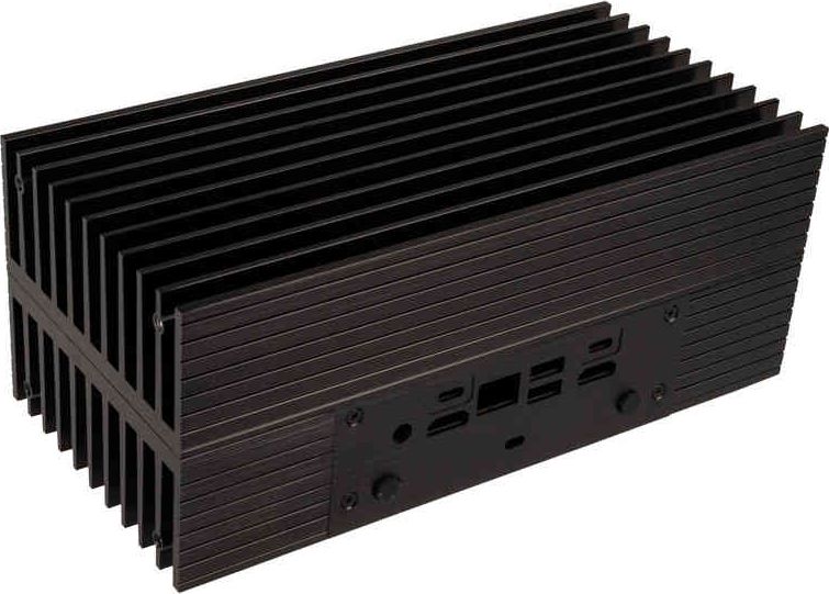Куќиште за компјутер Akasa Turing TN A-NUC68-M1B, за Intel NUC 11, пасивно ладење, алуминиум, црна