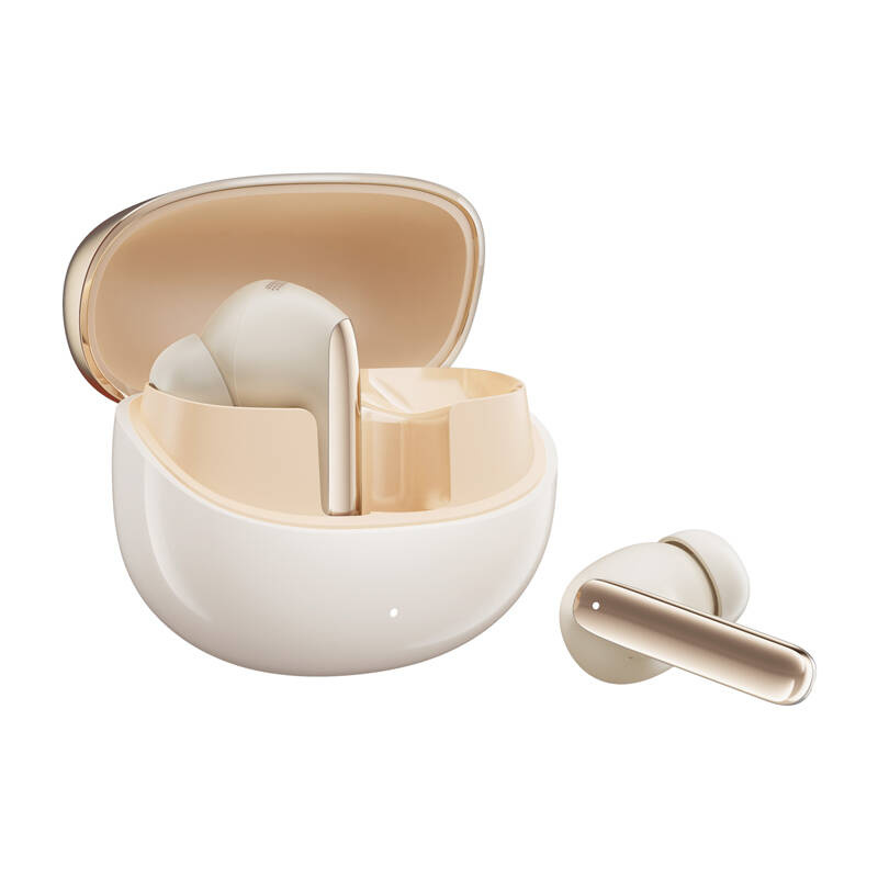 Kufje wireless QCY MeloBuds Pro, Hybrid ANC 46dB, Hi-Res LDAC, ngjyrë gold
