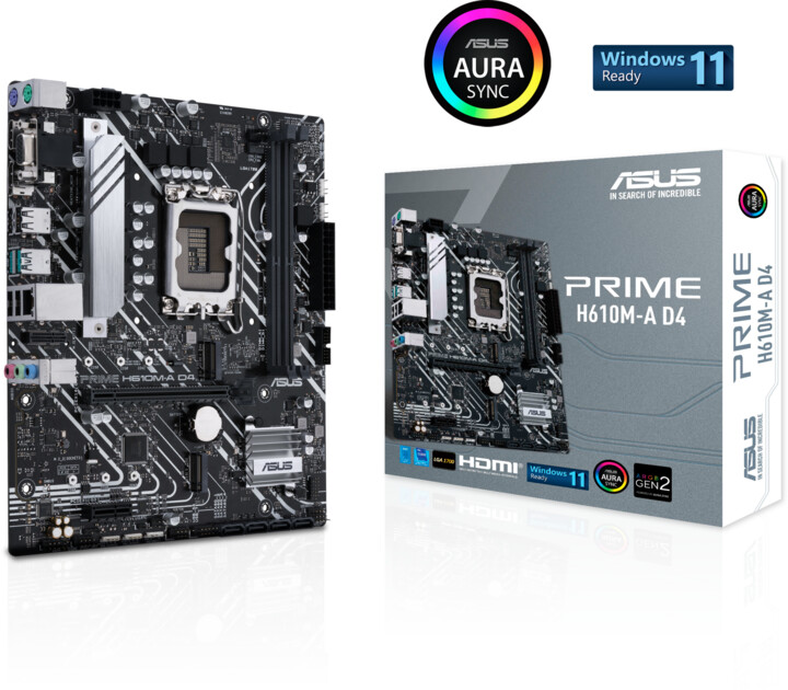 Pllakë amë ASUS PRIME H610M-A D4 (DDR4) - Intel H610