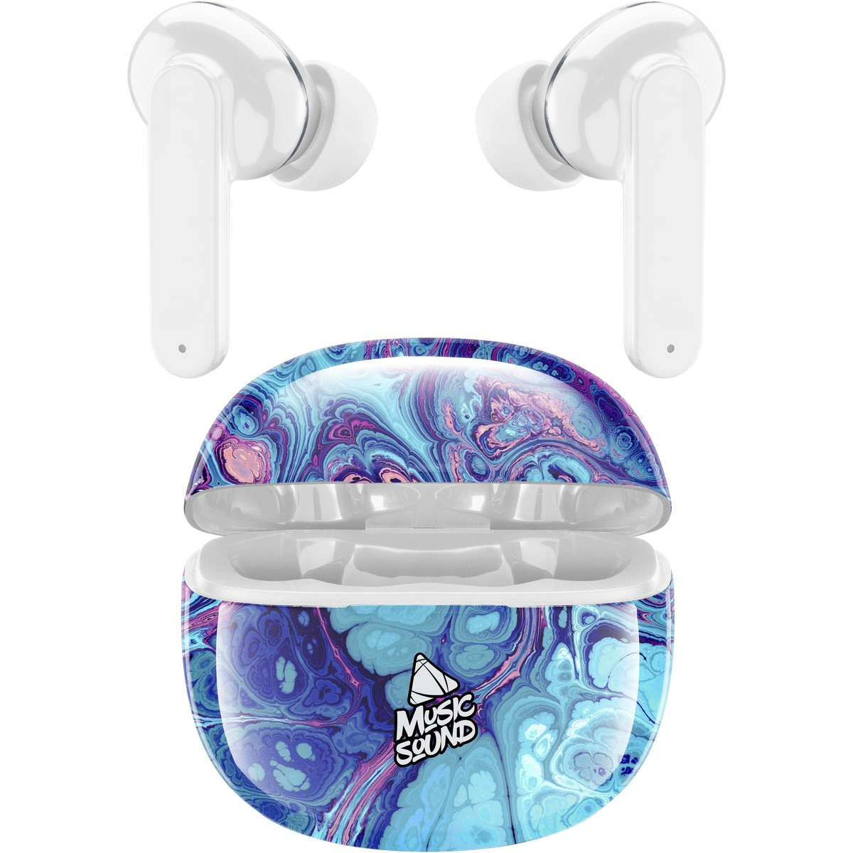 Dëgjuese Buds Cellularline Music Sound Fantasy BTMSTWSINEAR4, wireless, Mic, të bardha