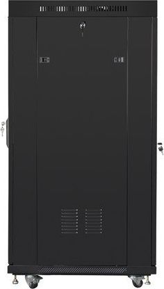 Кабинет за мрежа Lanberg Standing Cabinet 19" FF01-6827-23BL, 27U, со вентилатори, црн