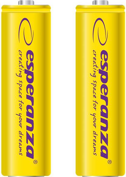 Bateri të rikarikueshme Esperanza AA R6, 2000mAh, set 2 copë, të verdha