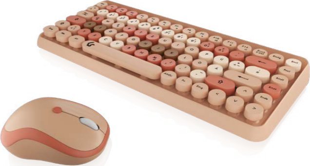 Set tastierë dhe mouse KeySonic KSKM-5200M-RF, wireless RF, kompakt, me taste rrumbullake