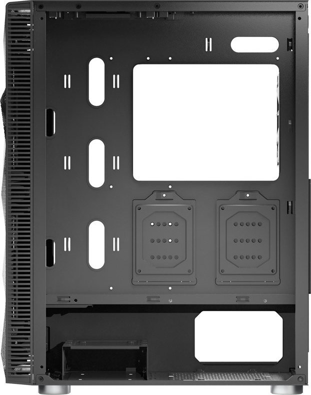 Kasë Montech X3 Mesh Mid Tower, RGB, Tempered Glass, e zezë