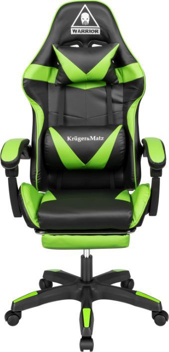 Karrige gaming Kruger&amp;Matz GX-150, mbështetëse këmbësh, lëkurë eko, jeshile 3