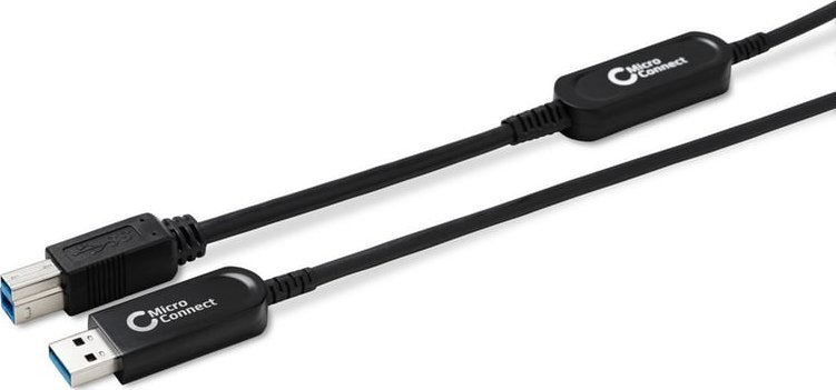 Kabllo USB Microconnect MC-USB3.0AB15OP, USB 3.2 Gen 2, 15 m, e zezë