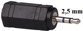 Adapter audio PremiumCord KJR-08, Jack 2.5mm në Jack 3.5mm, i zi