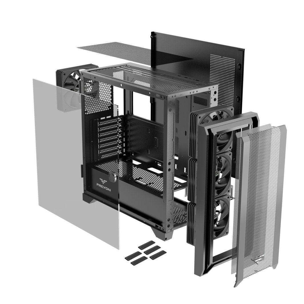 Kasë PREYON Nest Windy, e zezë