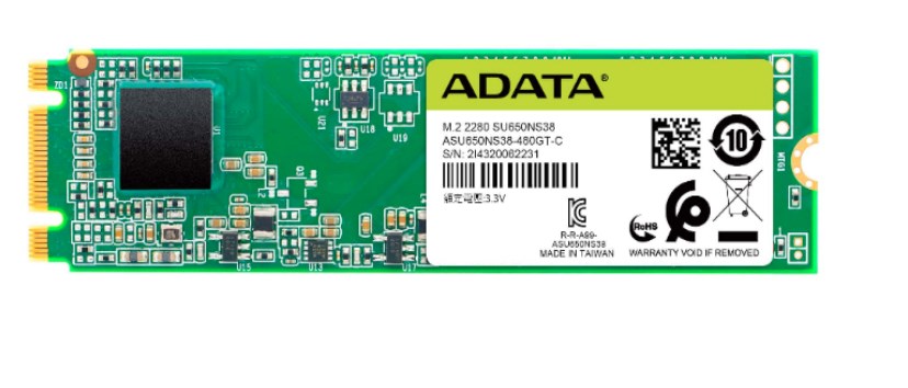 Disk SSD ADATA Ultimate SU650NS38, 480GB, M.2, SATA III, e zezë