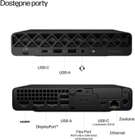 Мини компјутер HP EliteDesk 8 Mini G1i AI, Intel Core Ultra 7 265T, 16GB RAM, 1TB SSD, црн