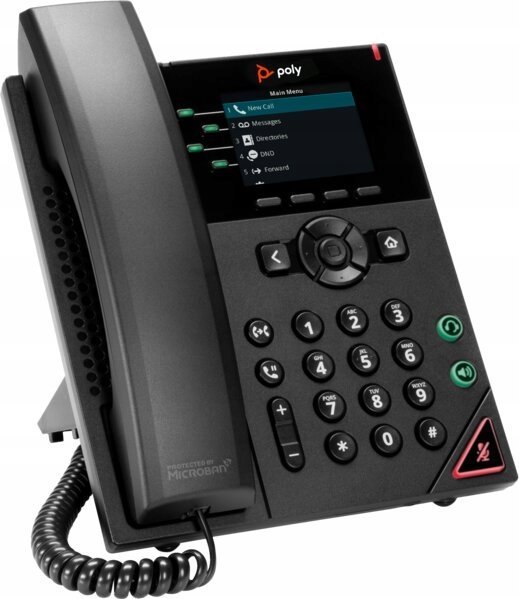 Telefoni VoIP HP Poly VVX 250, 3 linja, ekran me ngjyra, i zi