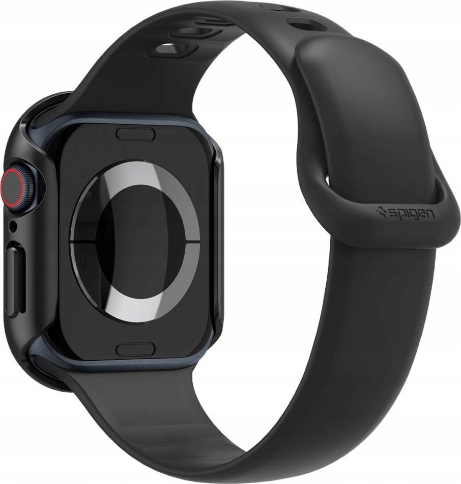 Mbështjellës ore Spigen Thin Fit, për Apple Watch Series 10 46mm, polikarbonat, i zi