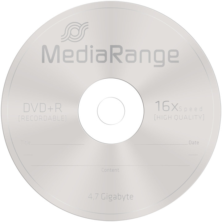 Disqe MediaRange DVD+R 4,7GB 16x, Spindle 50 copë